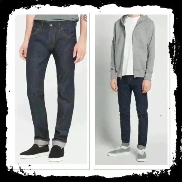 NWT Rag & Bone Fit 2 Raw Dark Wash Denim Slim Fit Full-Length Jeans Size 27/33 - Picture 1 of 14